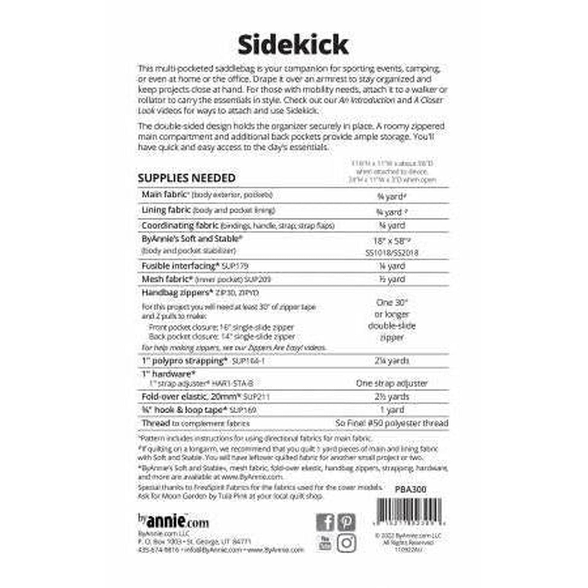 Pattern: Sidekick Saddlebag Organizer