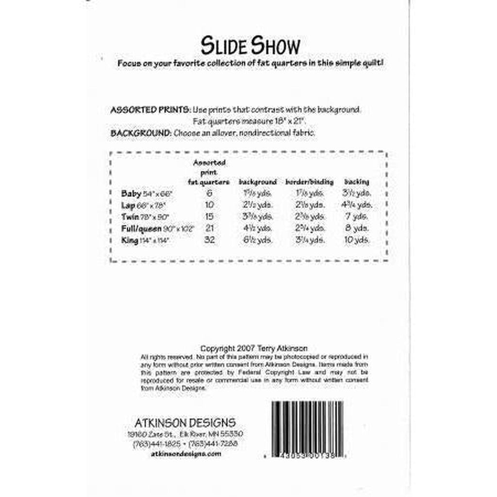 Pattern: Slide Show by Atkinson Designs