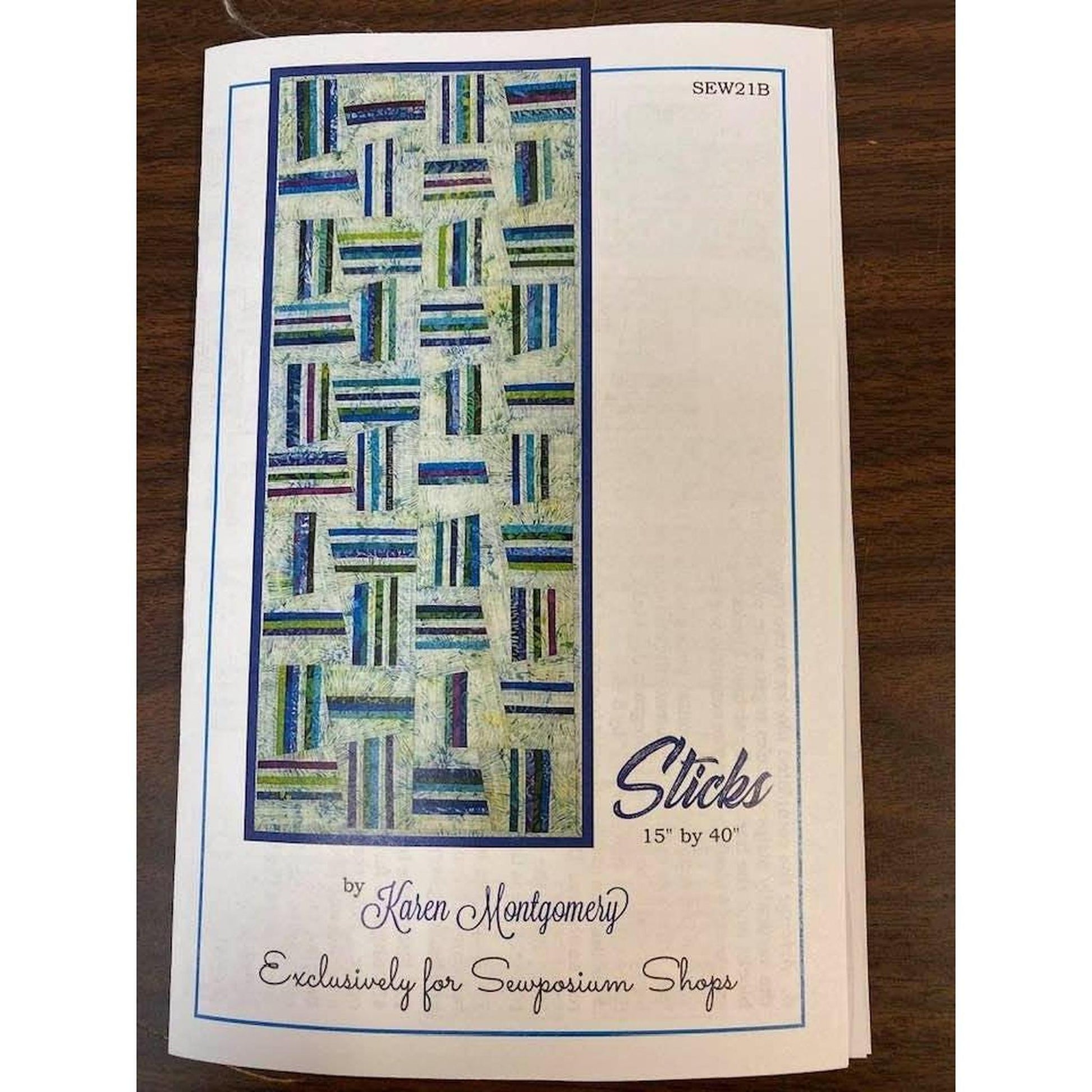 Pattern: Sticks Table Runner (Sewposium Exclusive) 15" x 40"