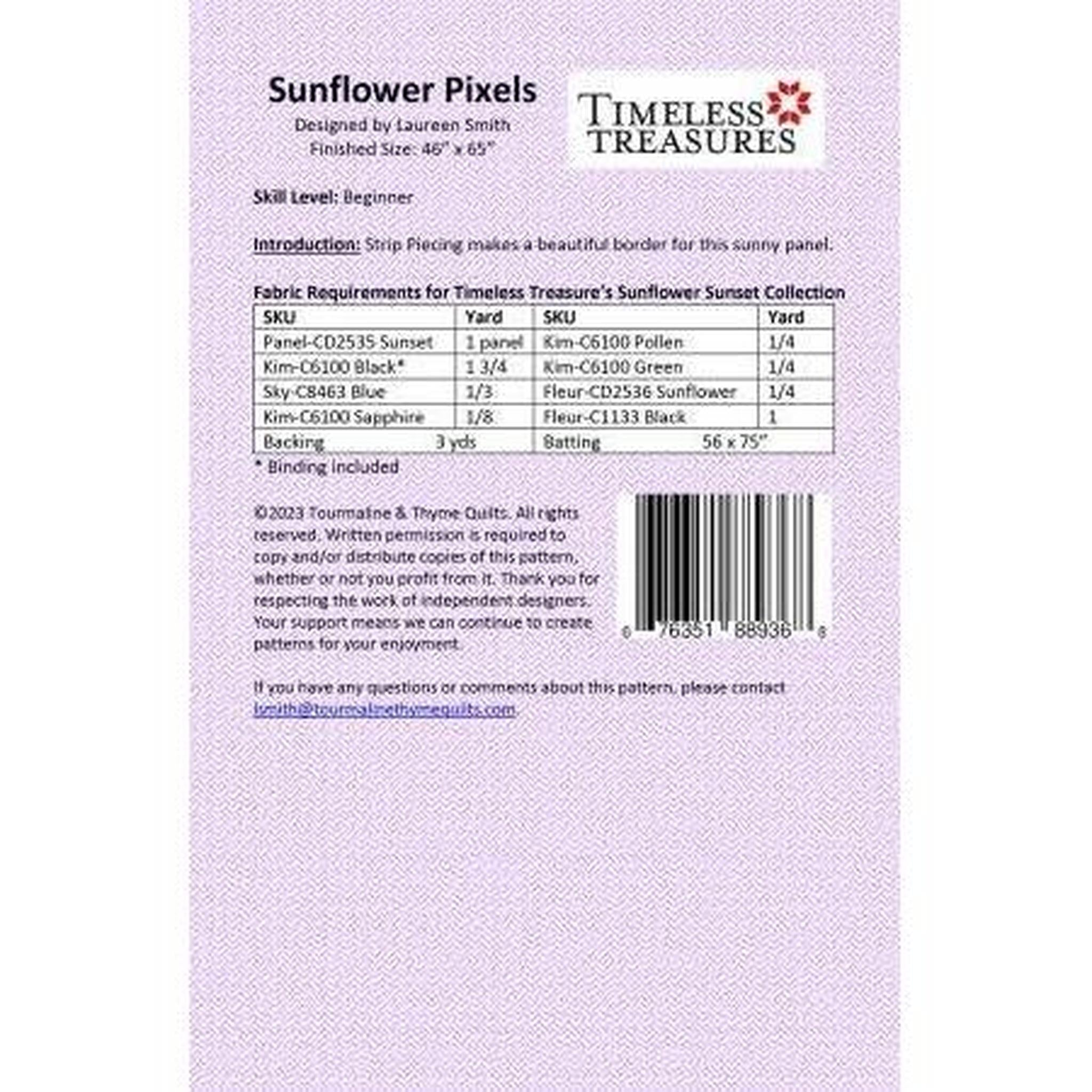 Pattern: Sunflower Pixels