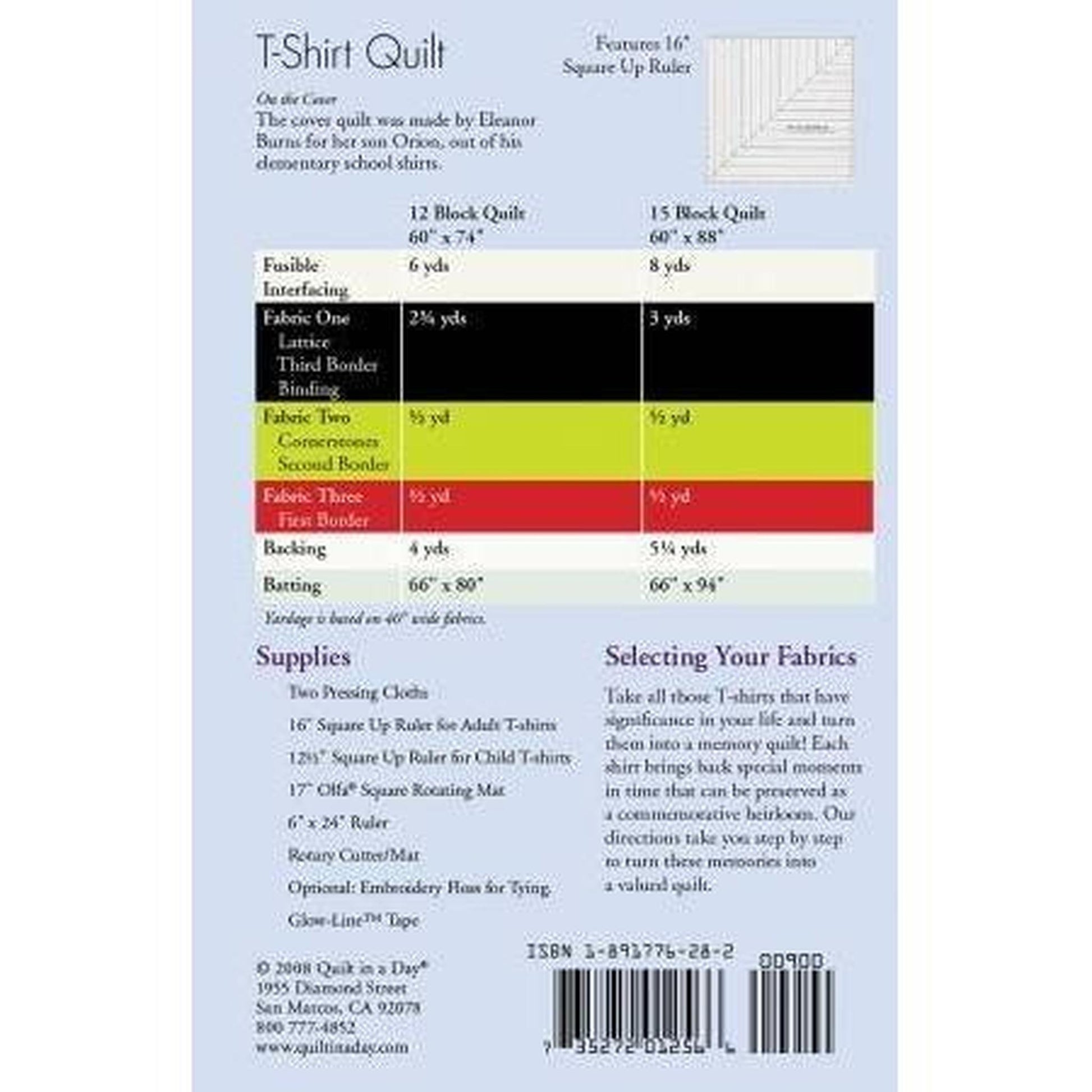 Pattern: T-Shirt Quilt