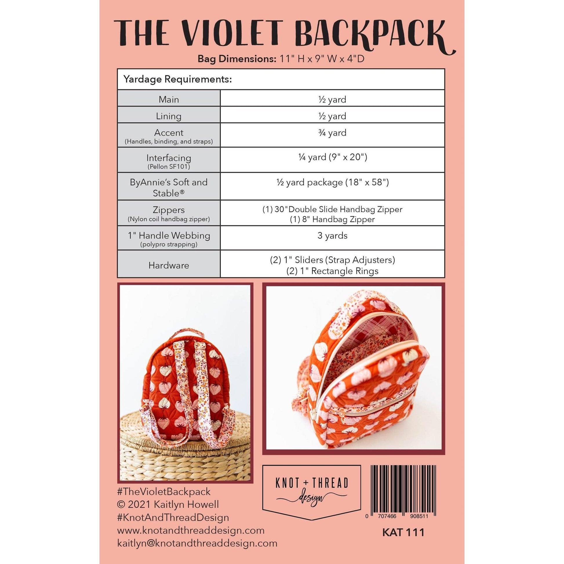 Pattern: The Violet Backpack