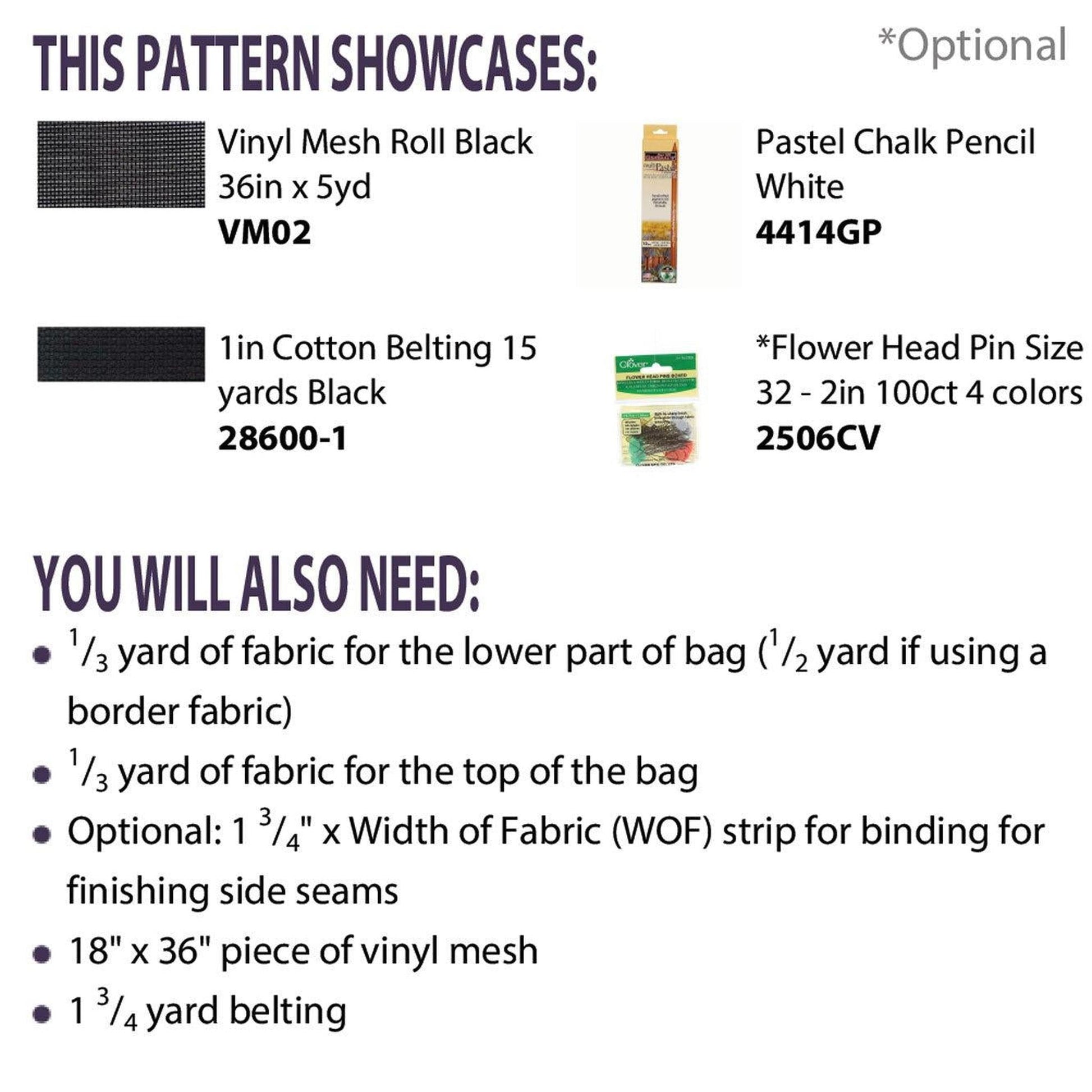 Pattern: Vinyl Mesh Market Bag