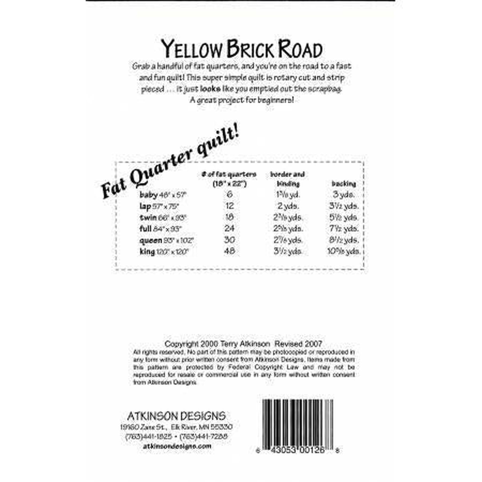 Pattern: Yellow Brick Road
