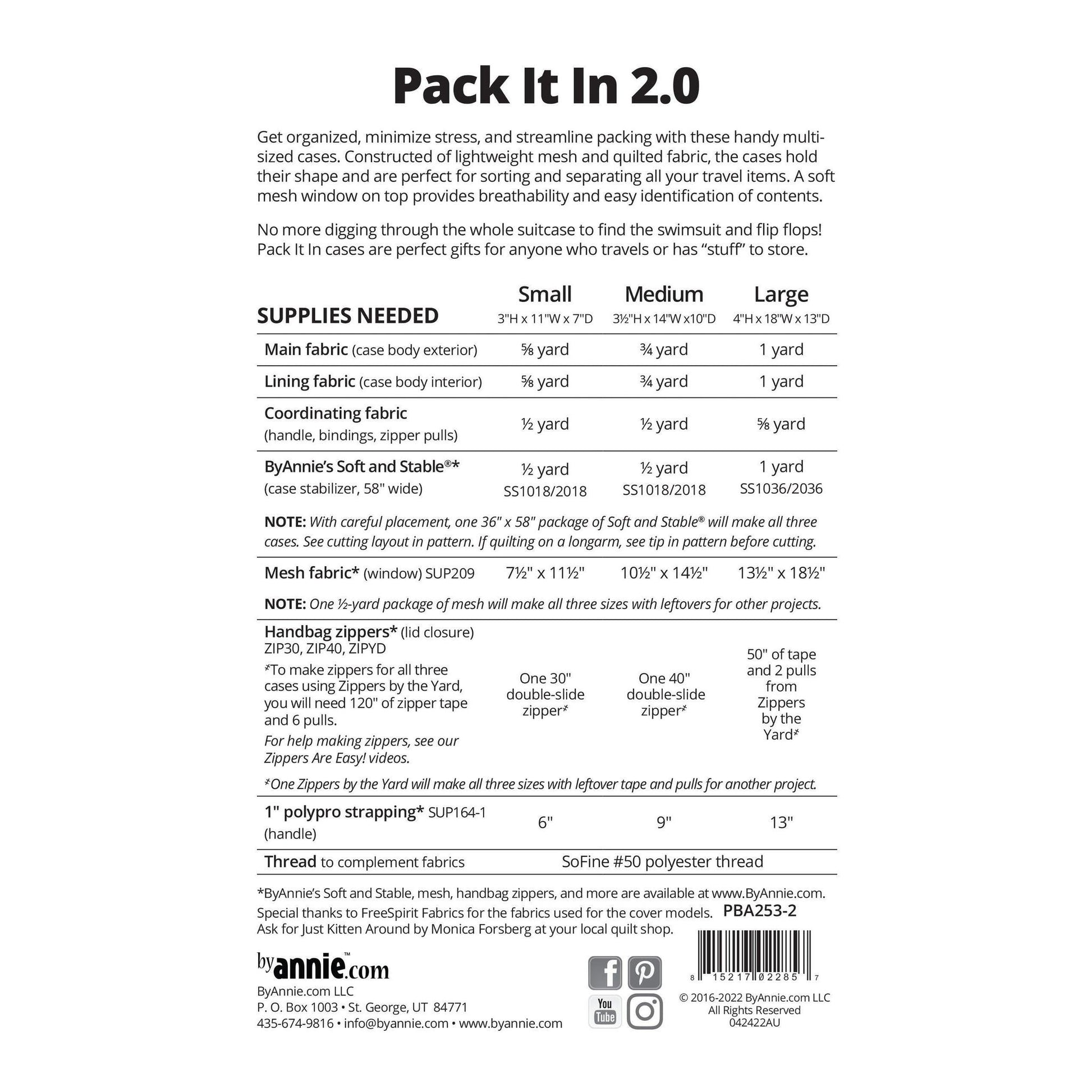 Pattern: byAnnie's Pack it In 2.0