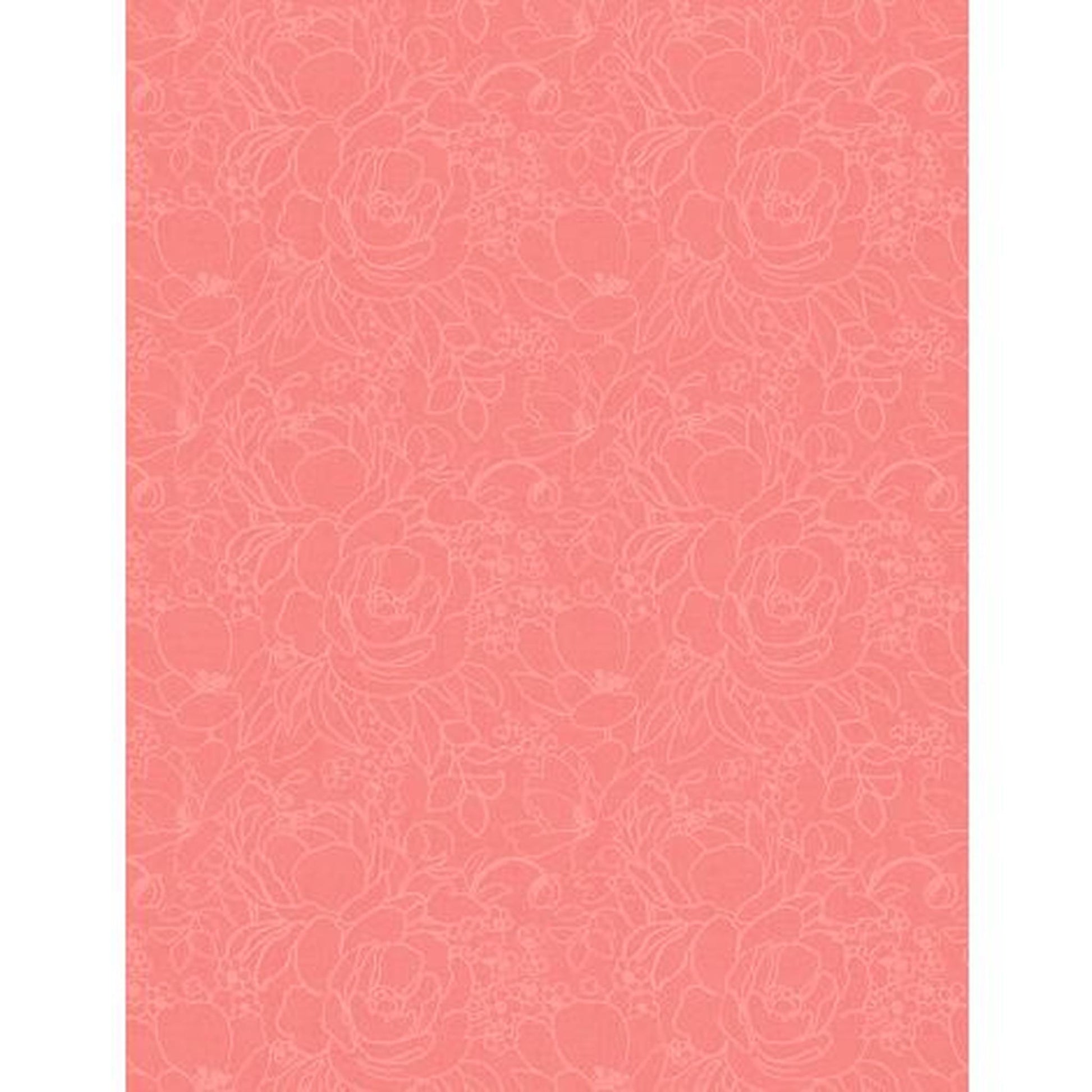 Peach Whispers Floral Outlines Coral
