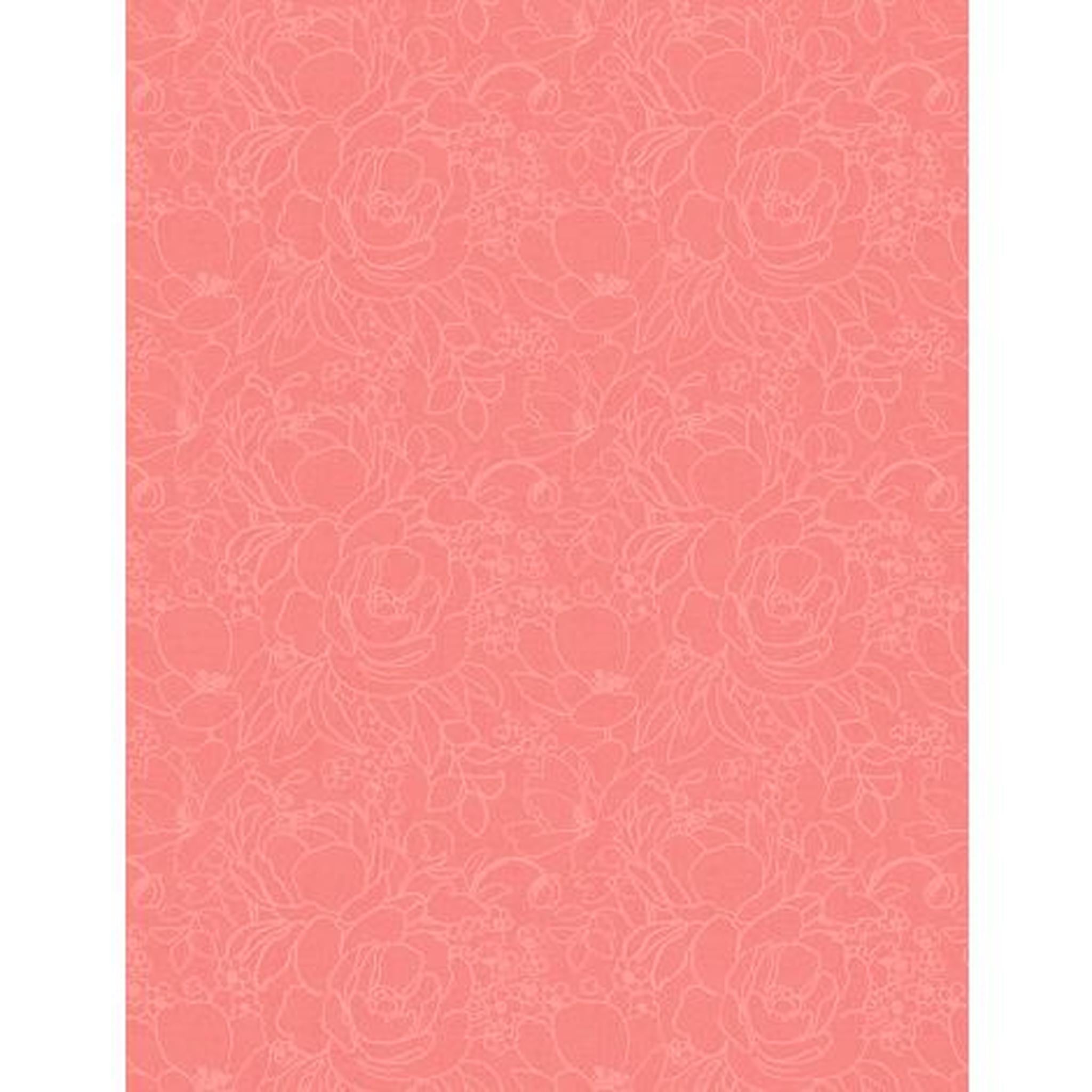 Peach Whispers Floral Outlines Coral
