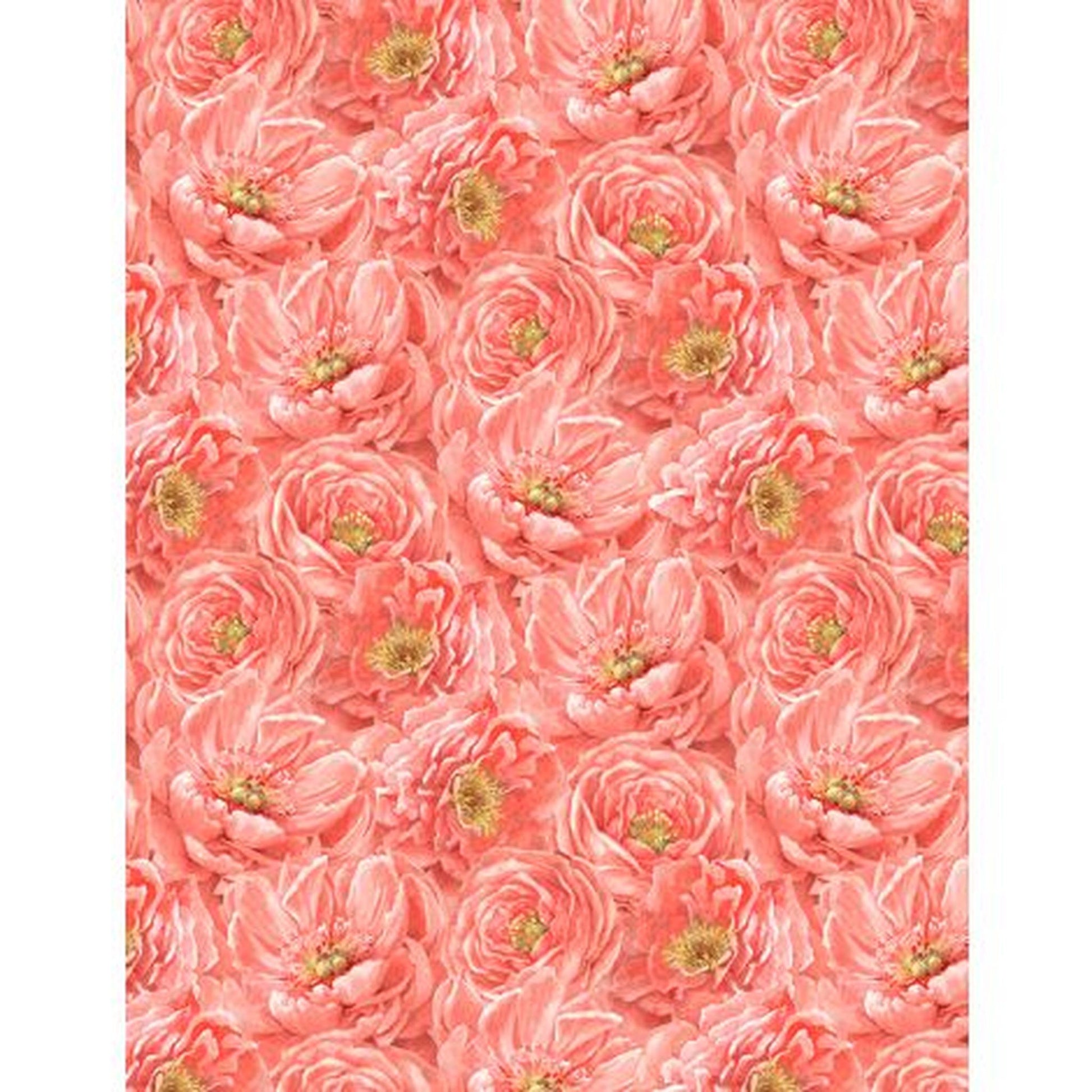 Peach Whispers Packed Tonal Flowers Coral