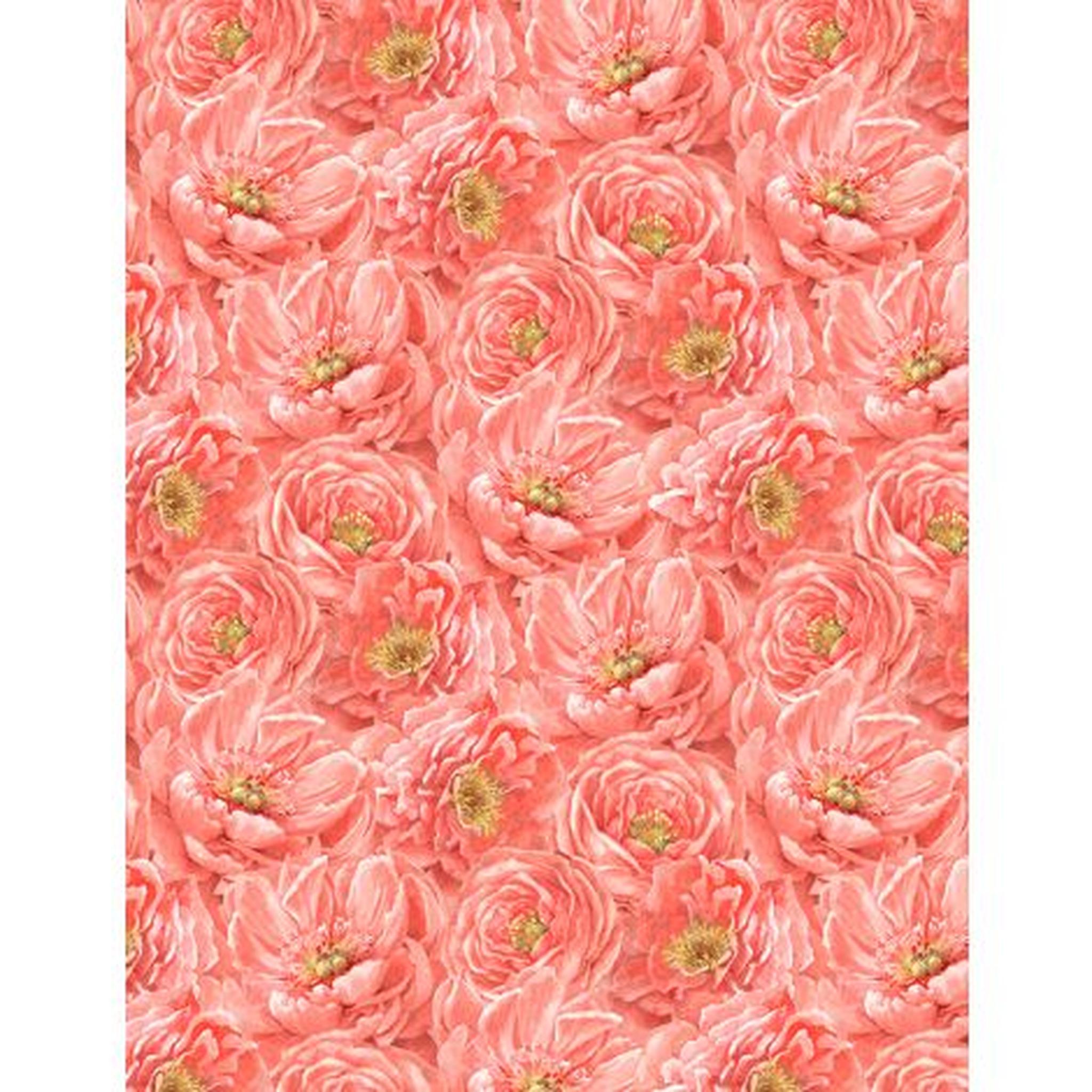 Peach Whispers Packed Tonal Flowers Coral