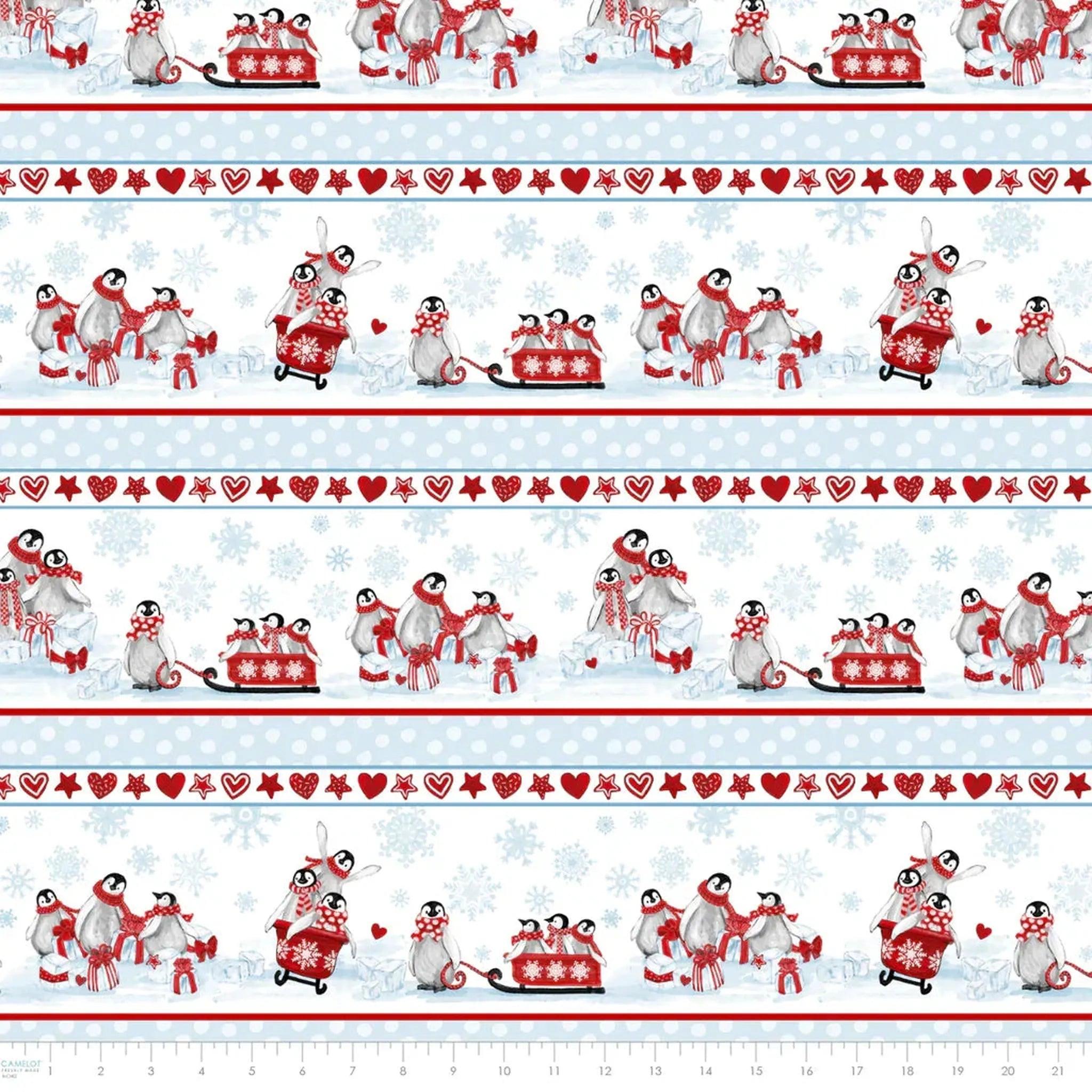 Penguin Party - Sled Ride Stripe