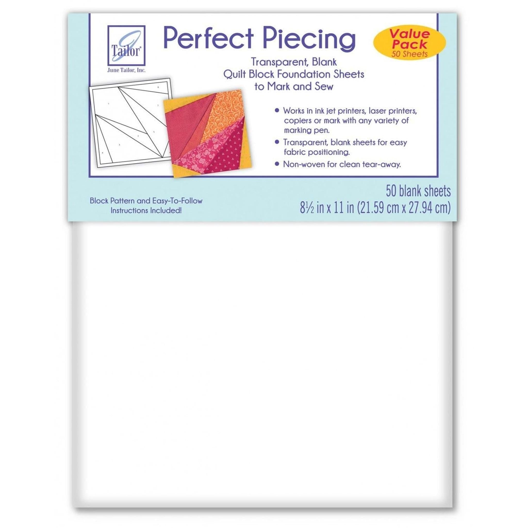 June Tailor Perfect Piecing Foundation Sheets (50 Count)