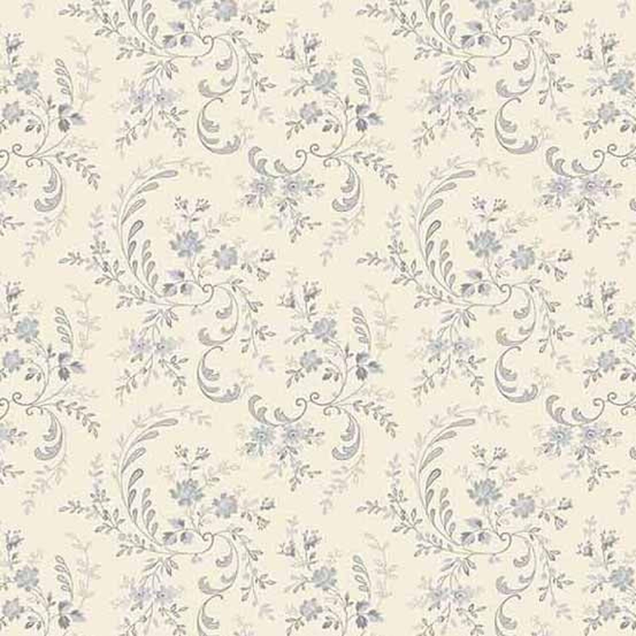 Petit Point by Andover Fabrics - Whimsical Flowers: Charcoal