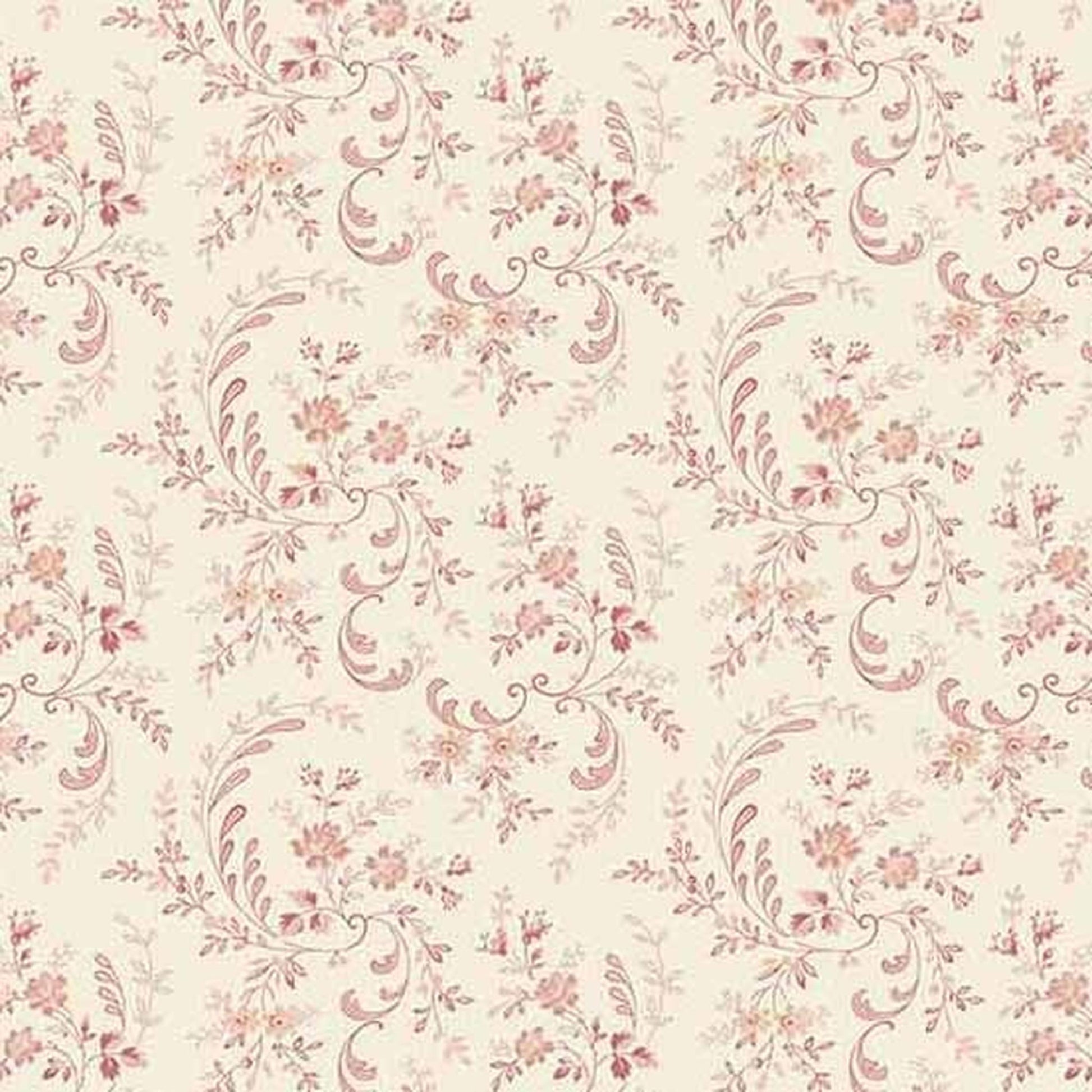 Petit Point by Andover Fabrics - Whimsical Flowers: Soft Pink