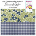 Kit: Petit Four Baskets Blueberries & Gingham