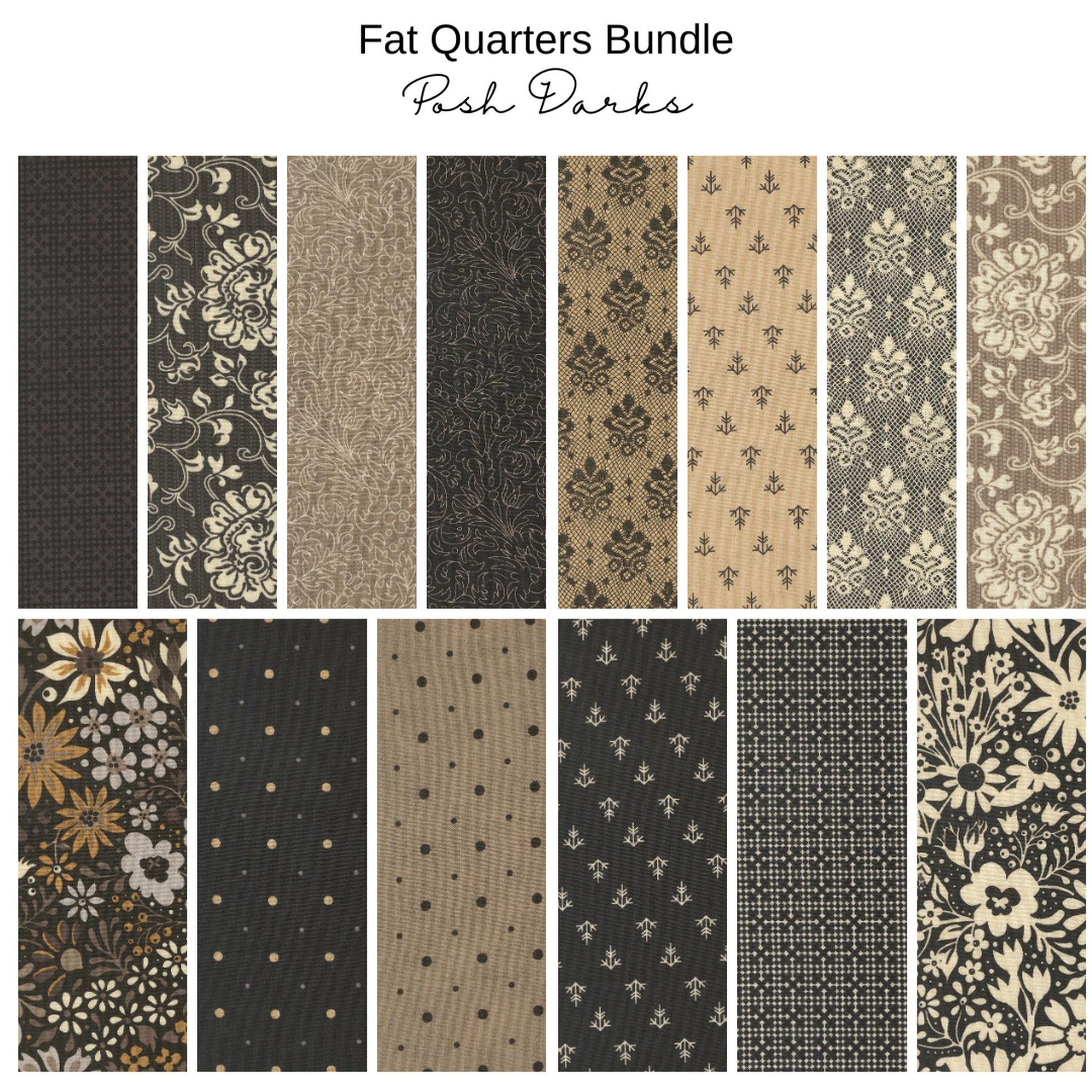 Posh Darks Fat Quarter Bundle (14)