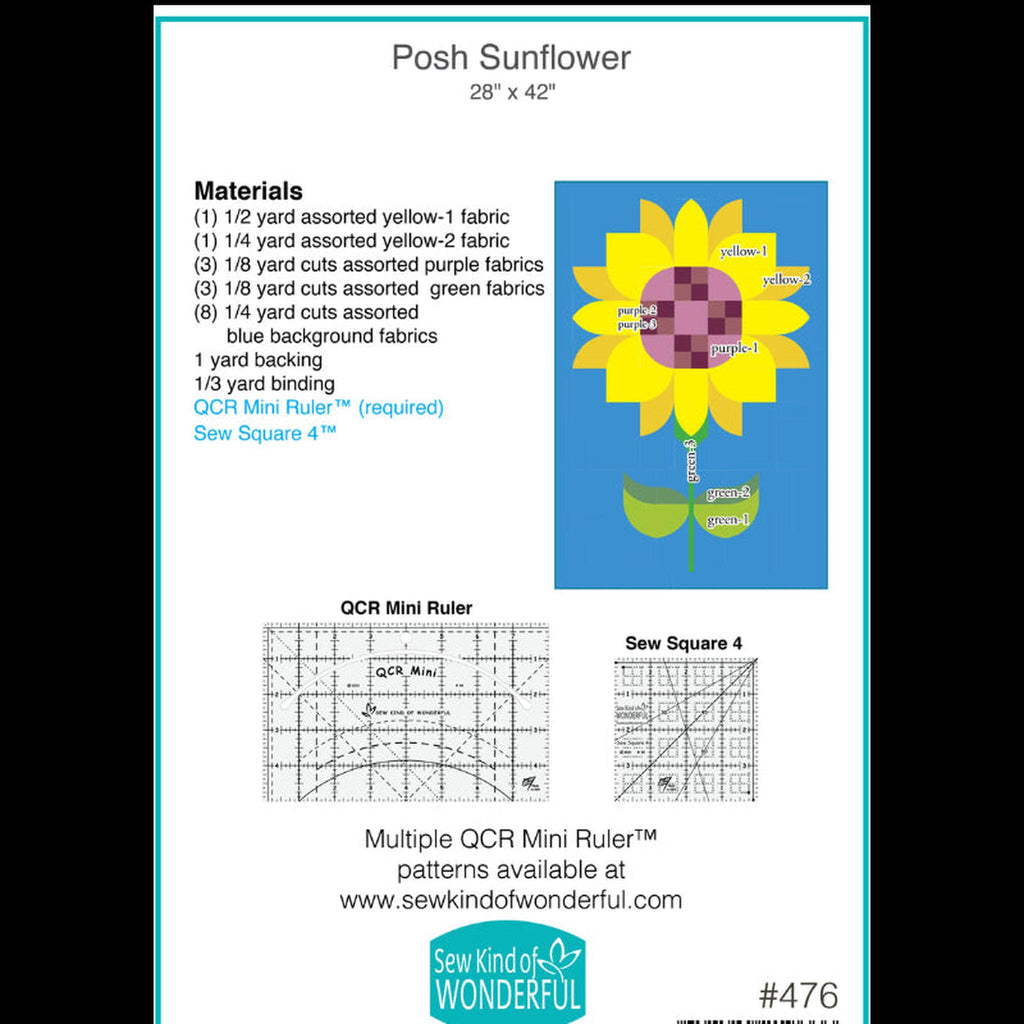Sew Kind of Wonderful - Posh Sunflower Pattern