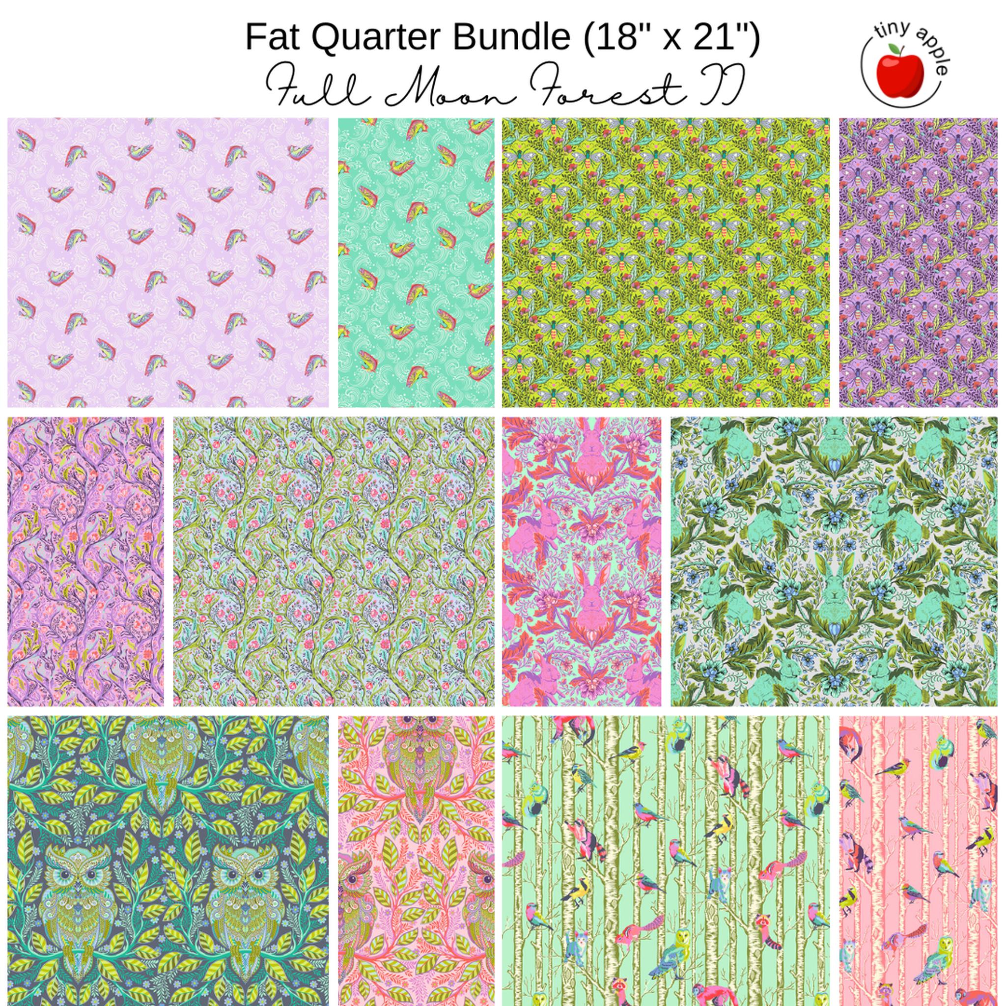 Pre-Cut Bundles (12) - Full Moon Forest II by Tula Pink