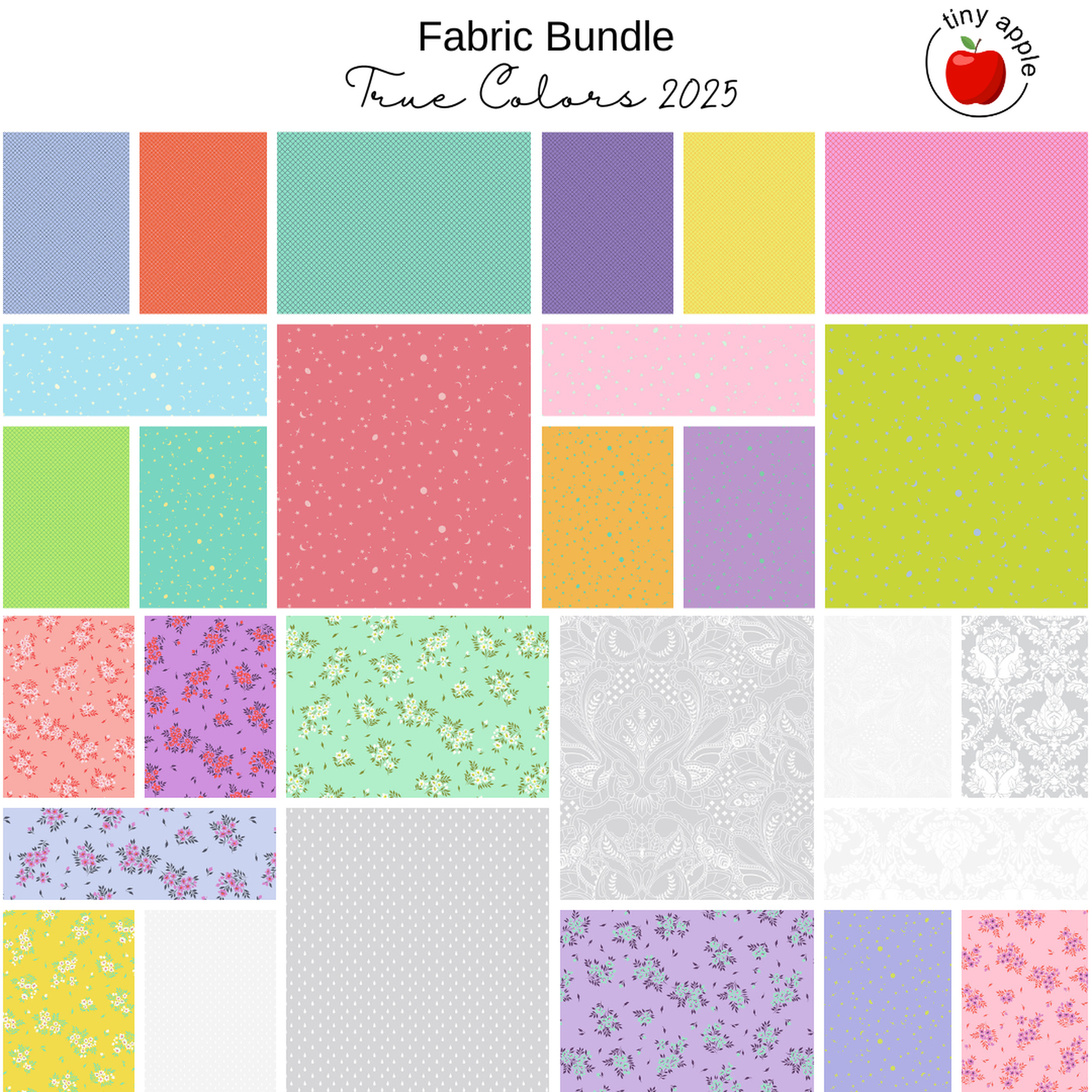 Pre-Cut Bundles (28) - True Colors 2025 by Tula Pink