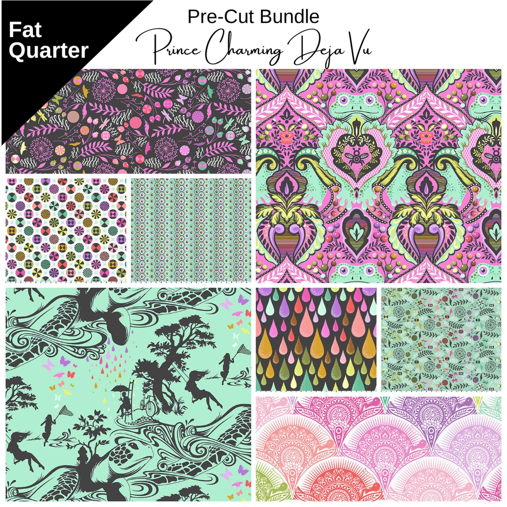 PREORDER Prince Charming Deja Vu (8) - Fat Quarter Bundle