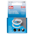 Prym Eyelets with washers 14mm Silver 15pc