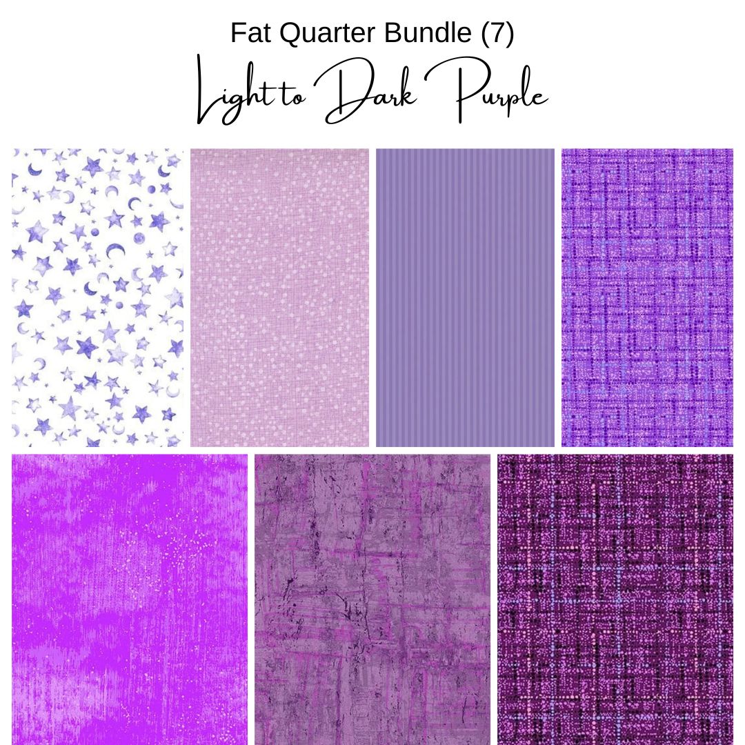 Fat Quarter Bundle (7) Light to Dark Purples