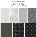 Fat Quarter Bundle (7) Light to Dark Greys