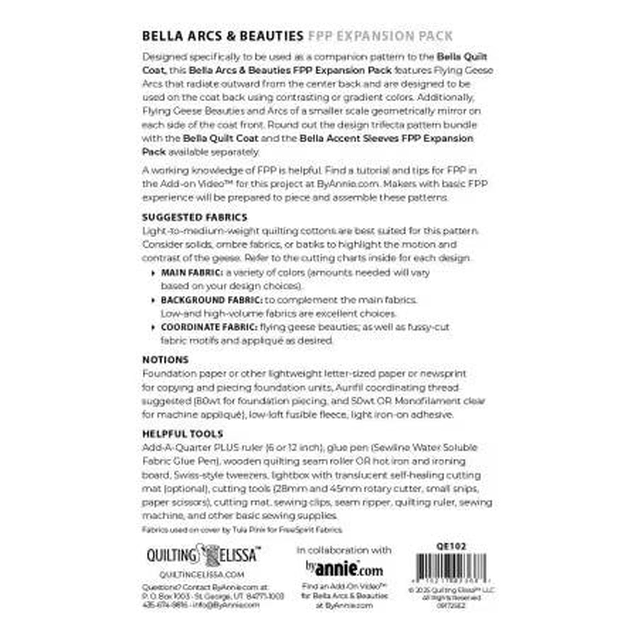 Bella Arcs and Beauties - FPP Expansion Pack (for Bella Quilted Coat)
