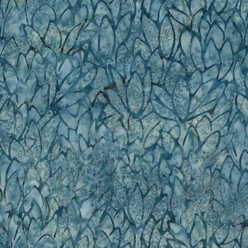 Island Batik - Flowers-Blue Shark