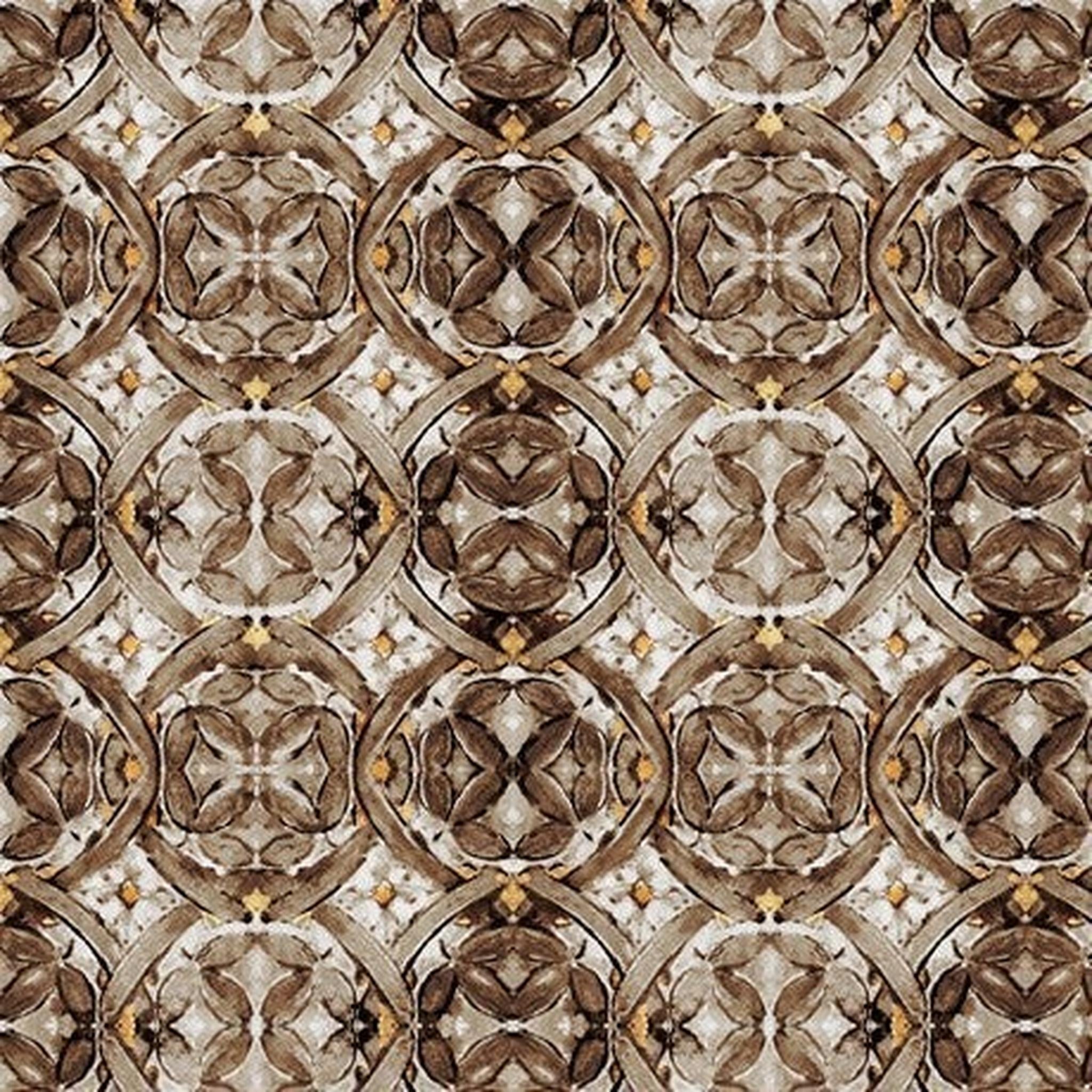 QT Bear Hugs - Geo Medallion - Brown