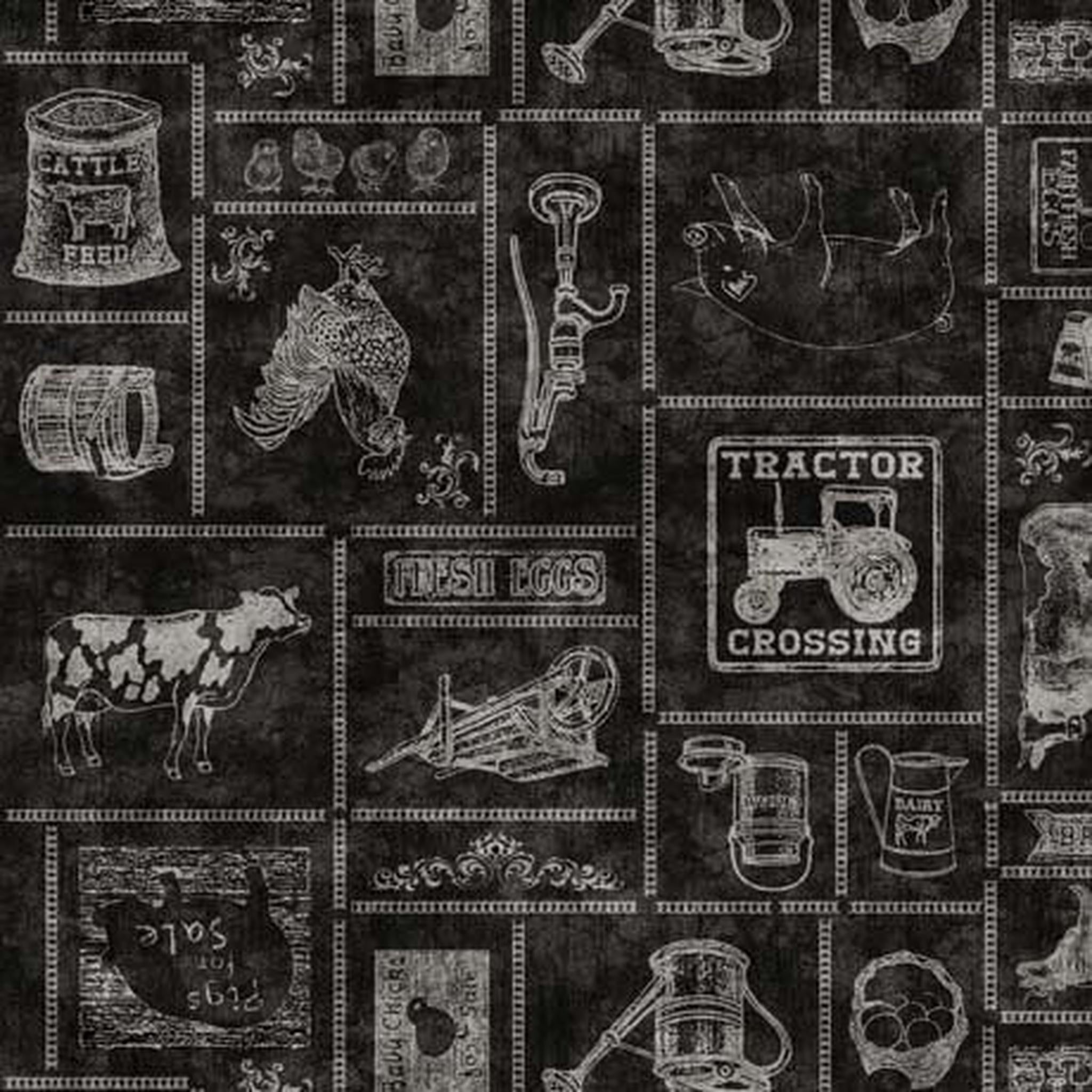QT Country Farm Patch- Grey