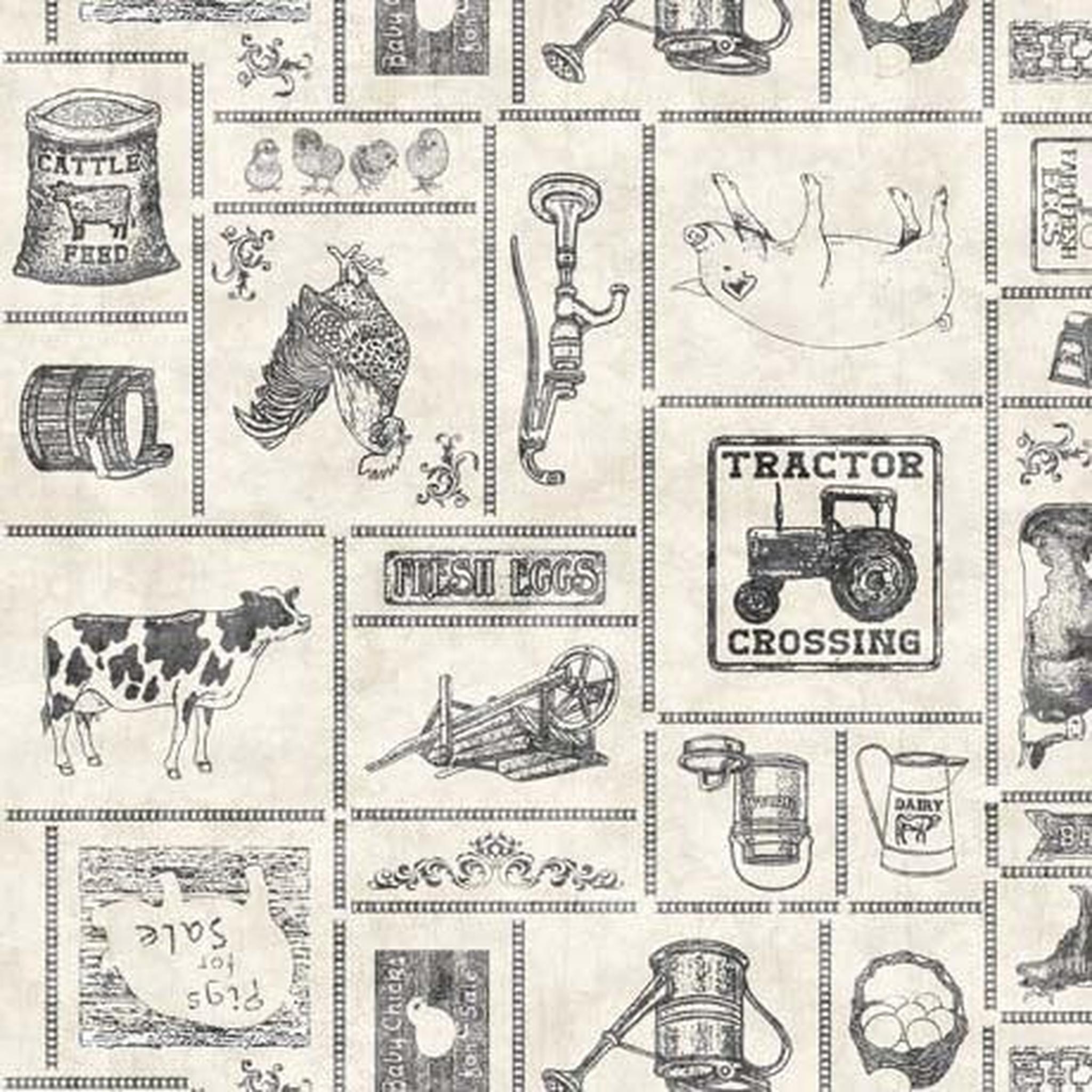 QT Country Farm Patch- White