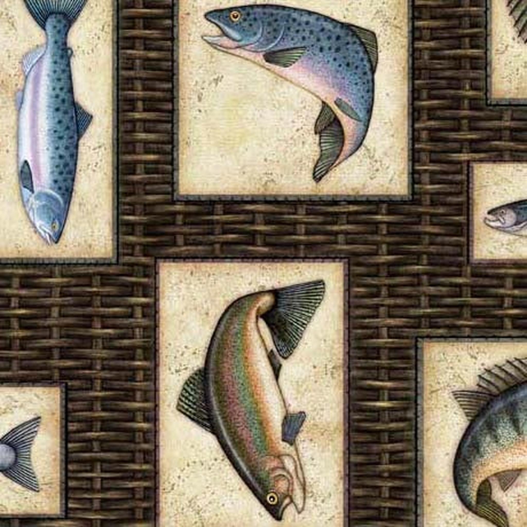 QT Fish Tails - Fish Patch - Brown