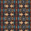 QT Fish Tails - Medallion Stripe - Brown