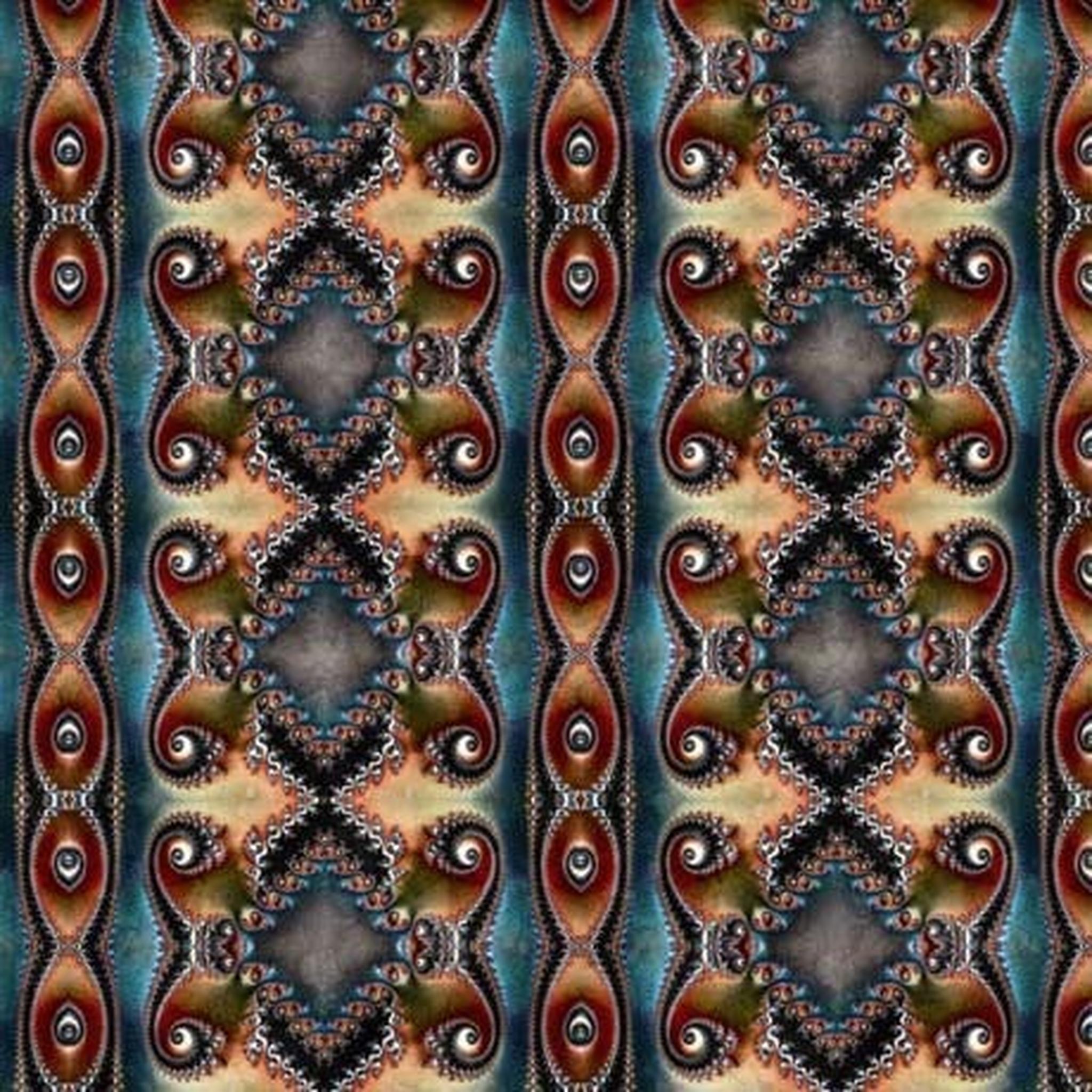 QT Fish Tails - Medallion Stripe - Brown