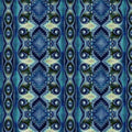 QT Fish Tails - Medallion Stripe - Teal