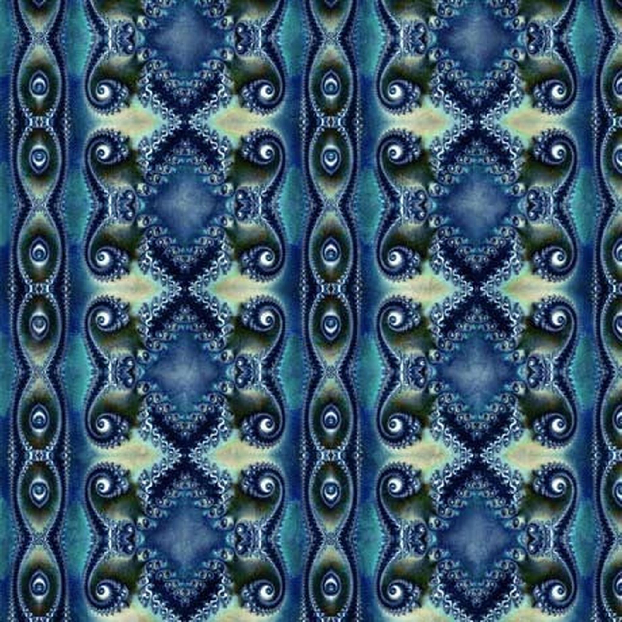 QT Fish Tails - Medallion Stripe - Teal