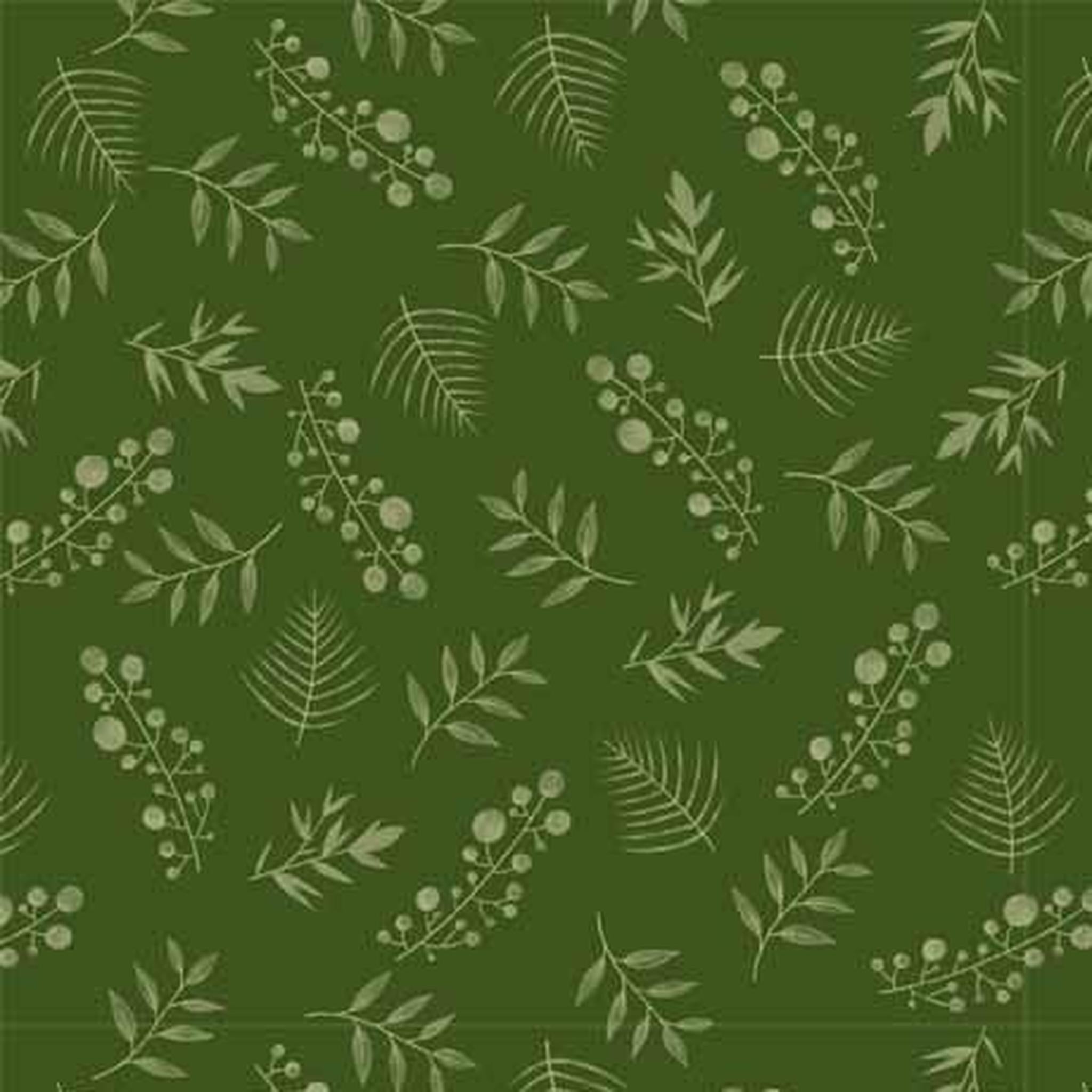 QT Les Femmes Fashionista - Leaf Toss - Dark Green