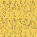 QT Les Femmes Fashionista - Women Sketch - Yellow