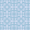 QT My Watercolor Garden - Geo Scroll - Blue