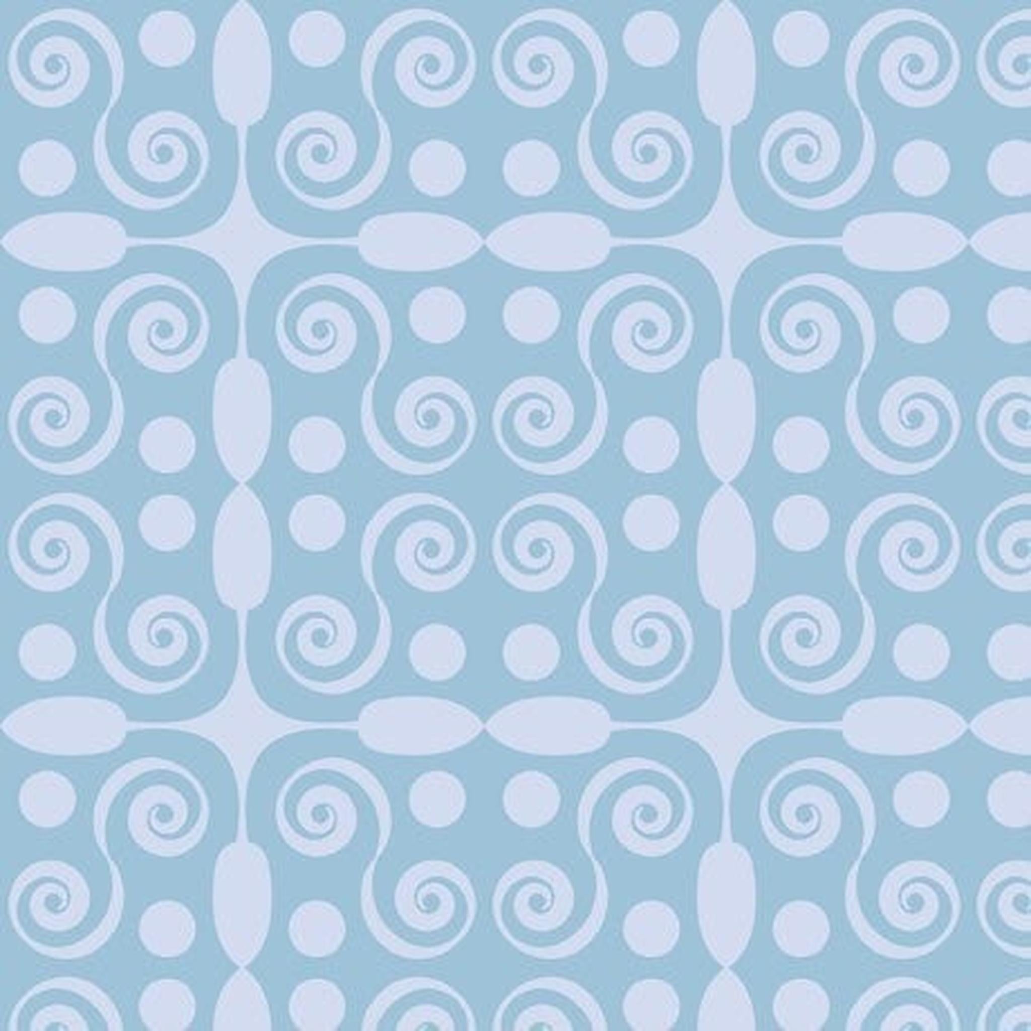 QT My Watercolor Garden - Geo Scroll - Blue