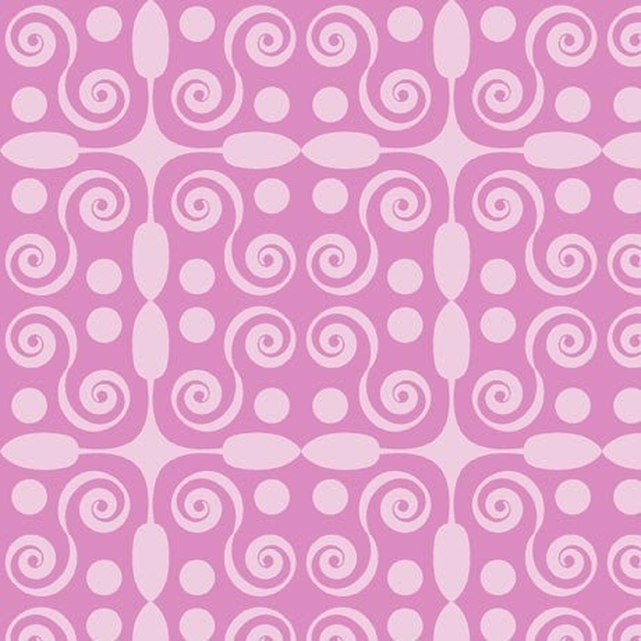 QT My Watercolor Garden - Geo Scroll - Pink