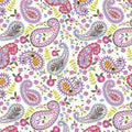 QT My Watercolor Garden - Paisley - White