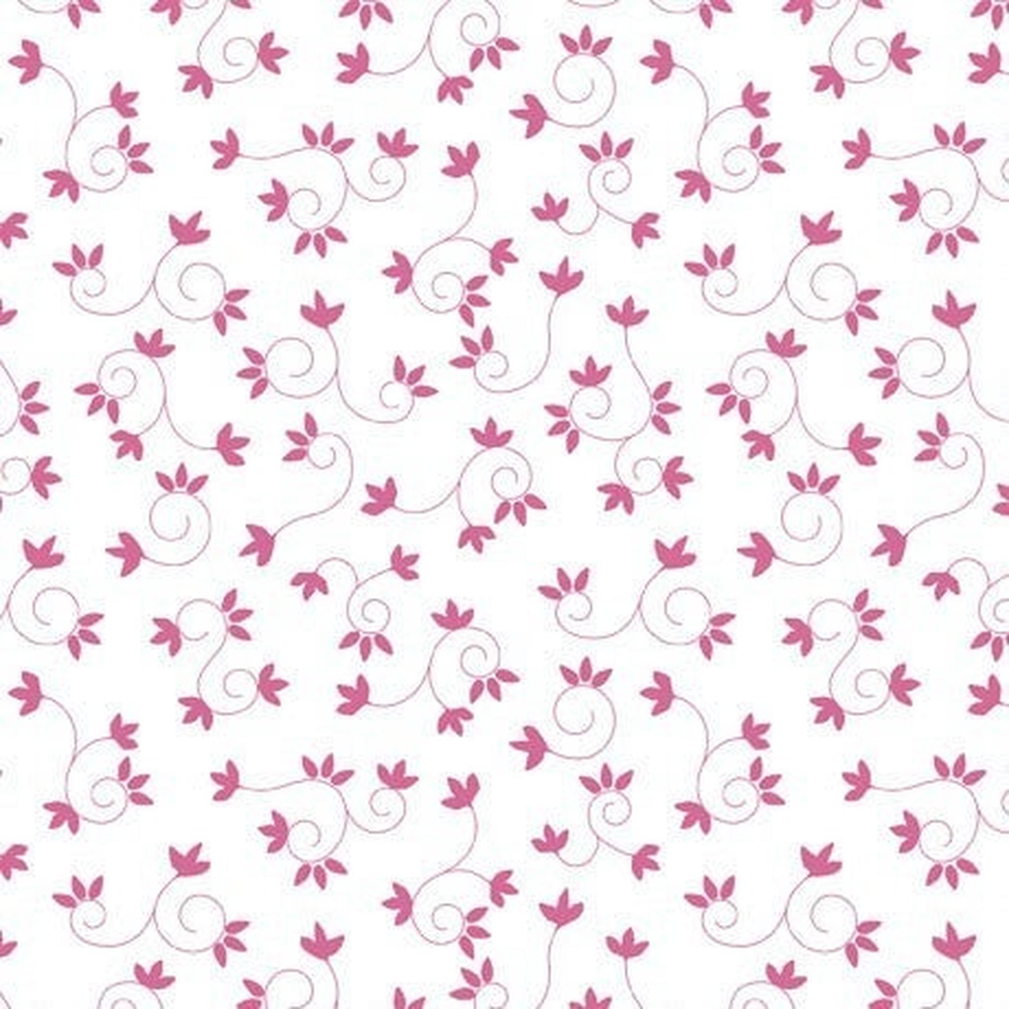 QT My Watercolor Garden - Scroll and Flower - Pink