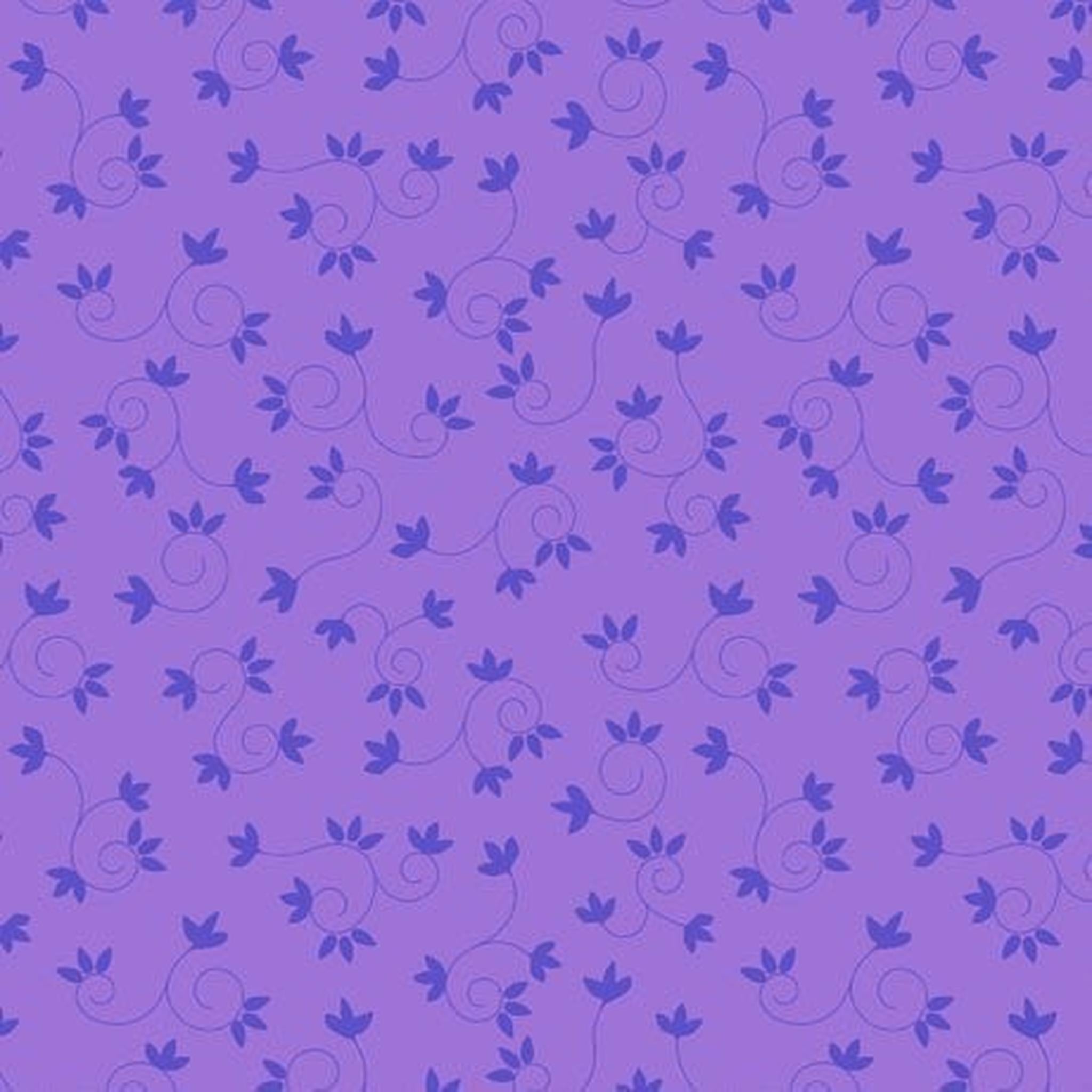 QT My Watercolor Garden - Scroll and Flower - Purple