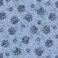 QT The Wonder of Nature - Animal Paw Prints - Chambray