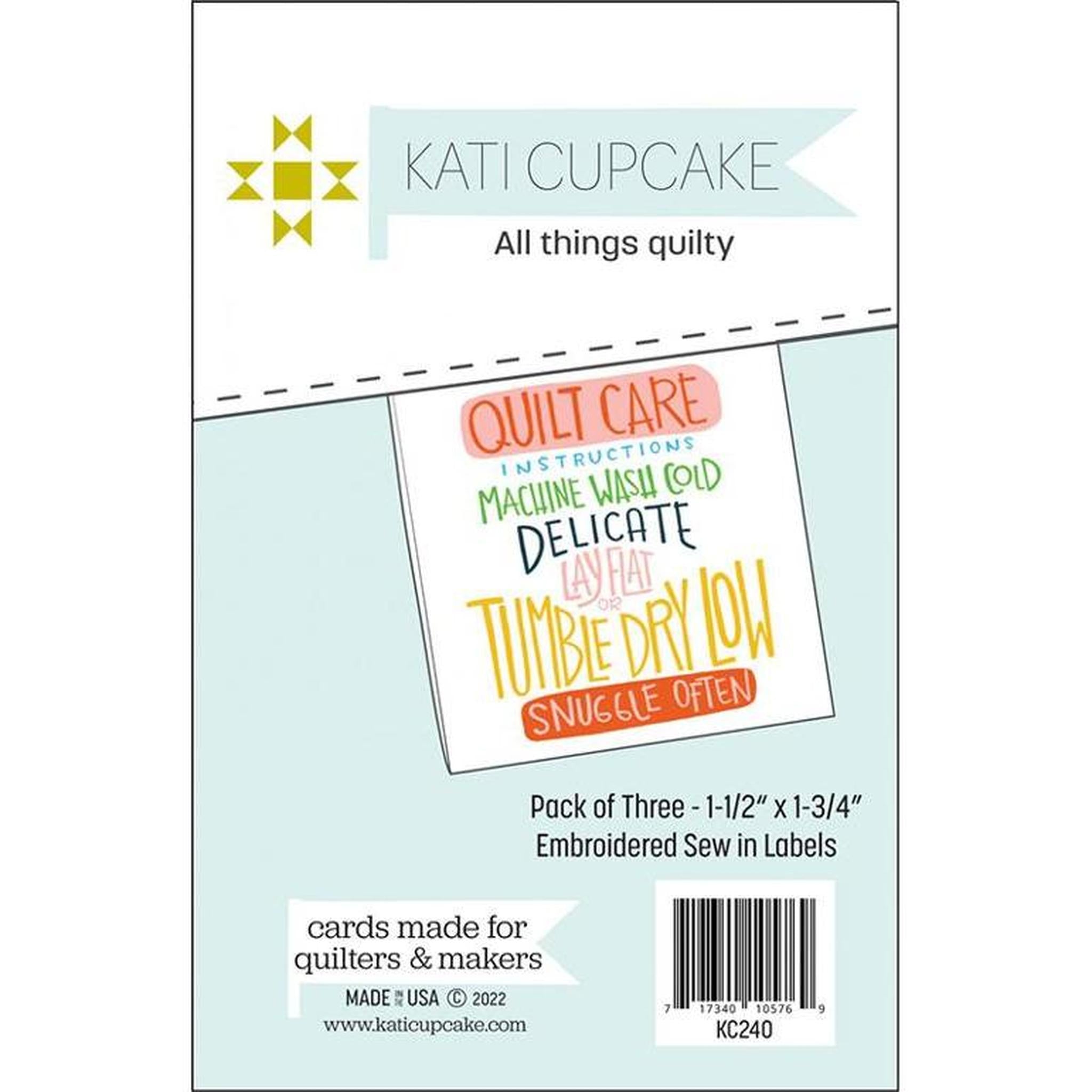 Quilt Label - Kati Cupcake Quilt Care Label
