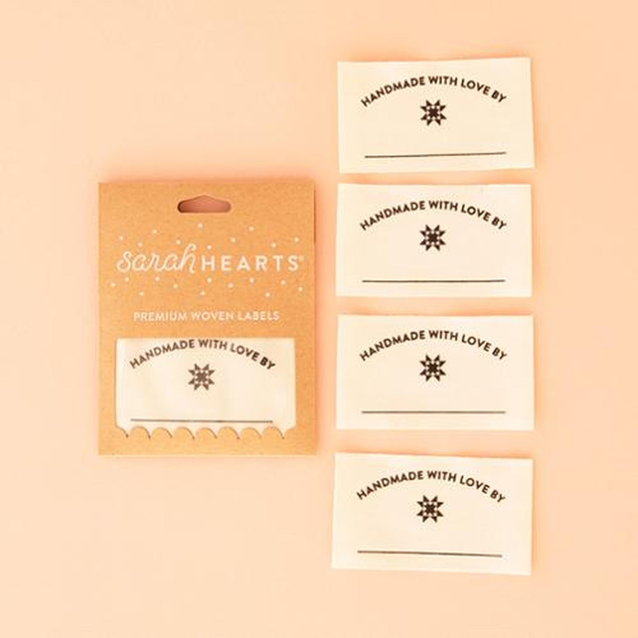 Quilt Label - Sarah Hearts | Handmade with Love