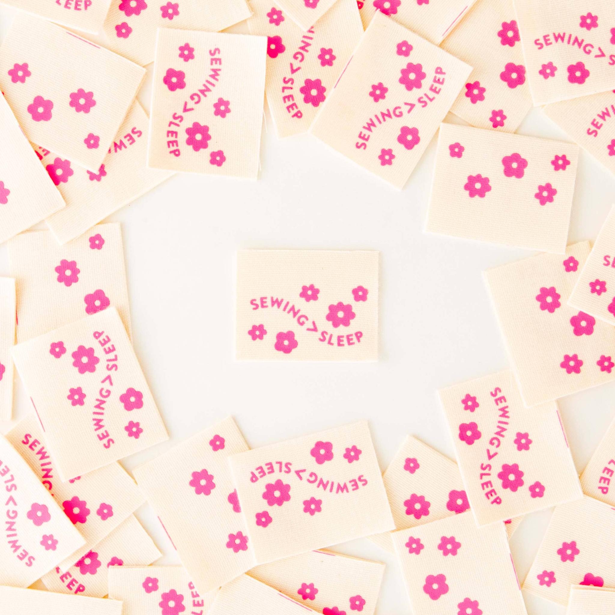 Quilt Label - Sarah Hearts | Sleep Pink