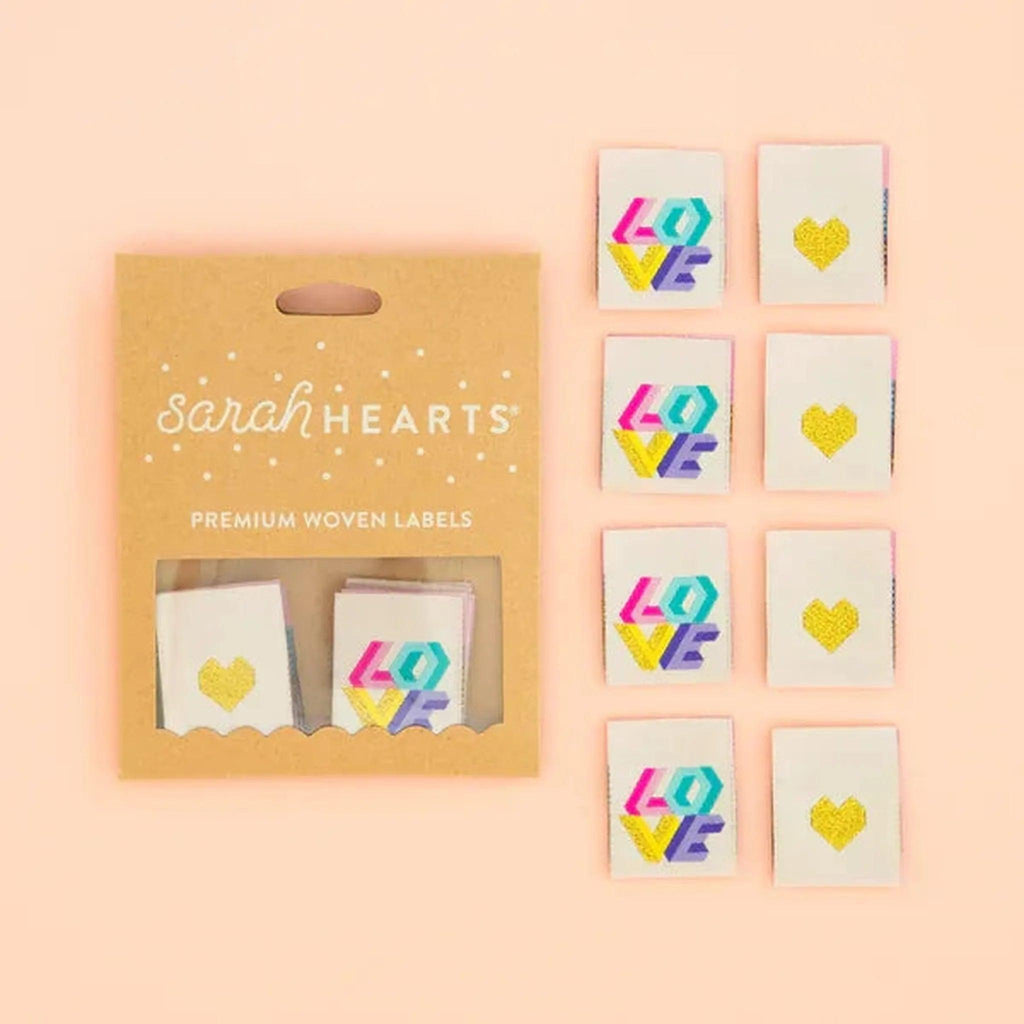 Quilt Label - Sarah Hearts X Tied With A Ribbon | Love Quilt