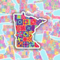 Quilty State Sticker by Sassafras Lane Design | Minnesota